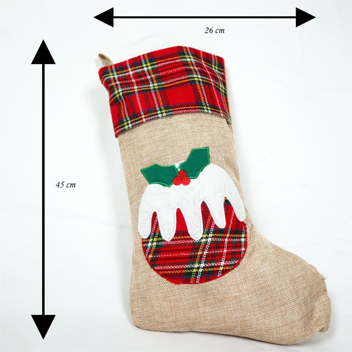 Christmas Stockings Christmas Pudding - 26x45cm