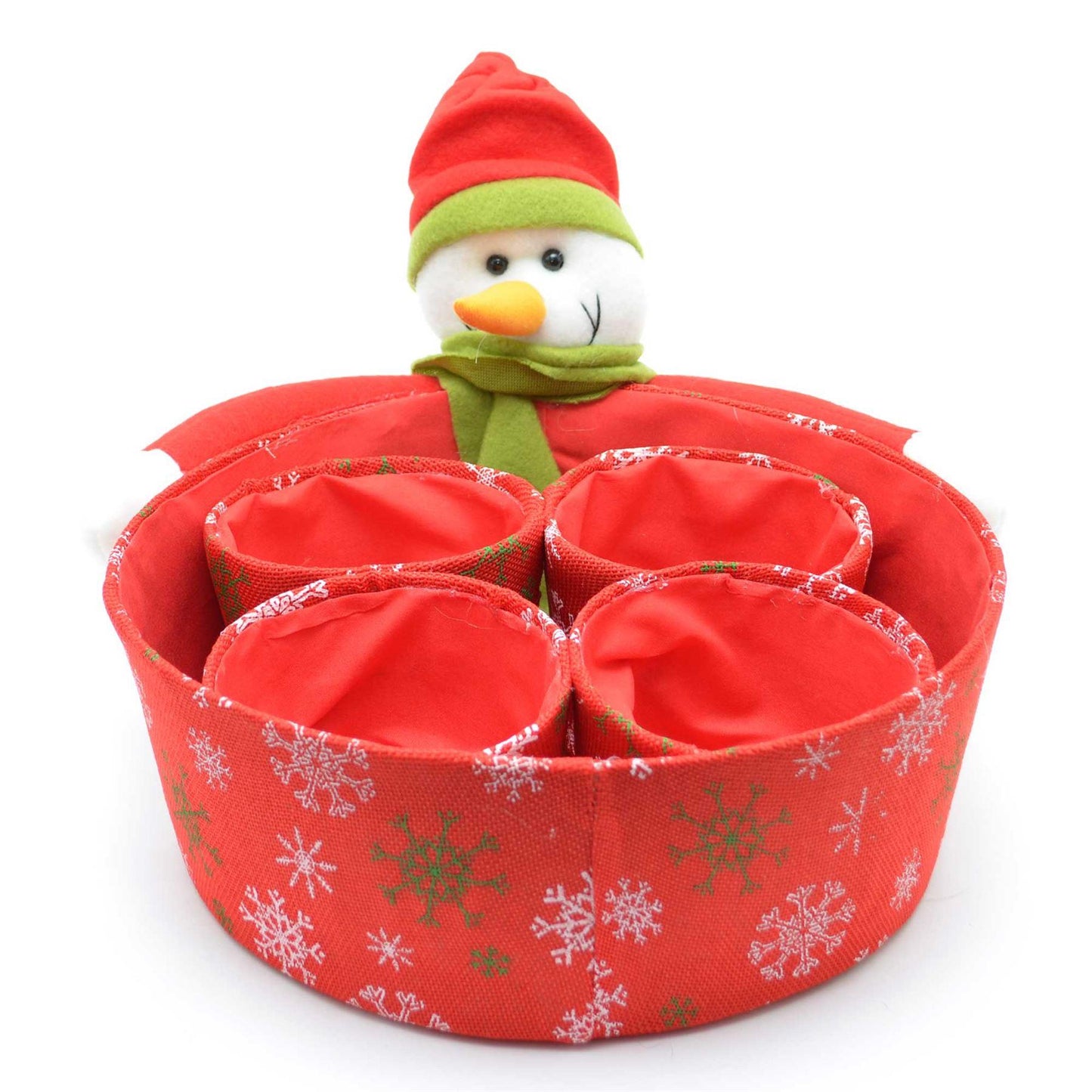 5pcs Christmas Novelty Snowman Basket Set