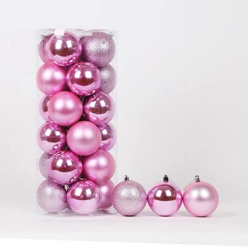 18 Pink Baubles - 5cm