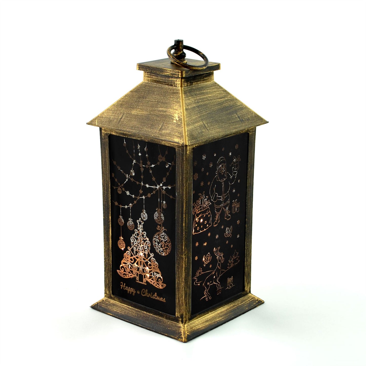 Rustic Gold Christmas Lantern