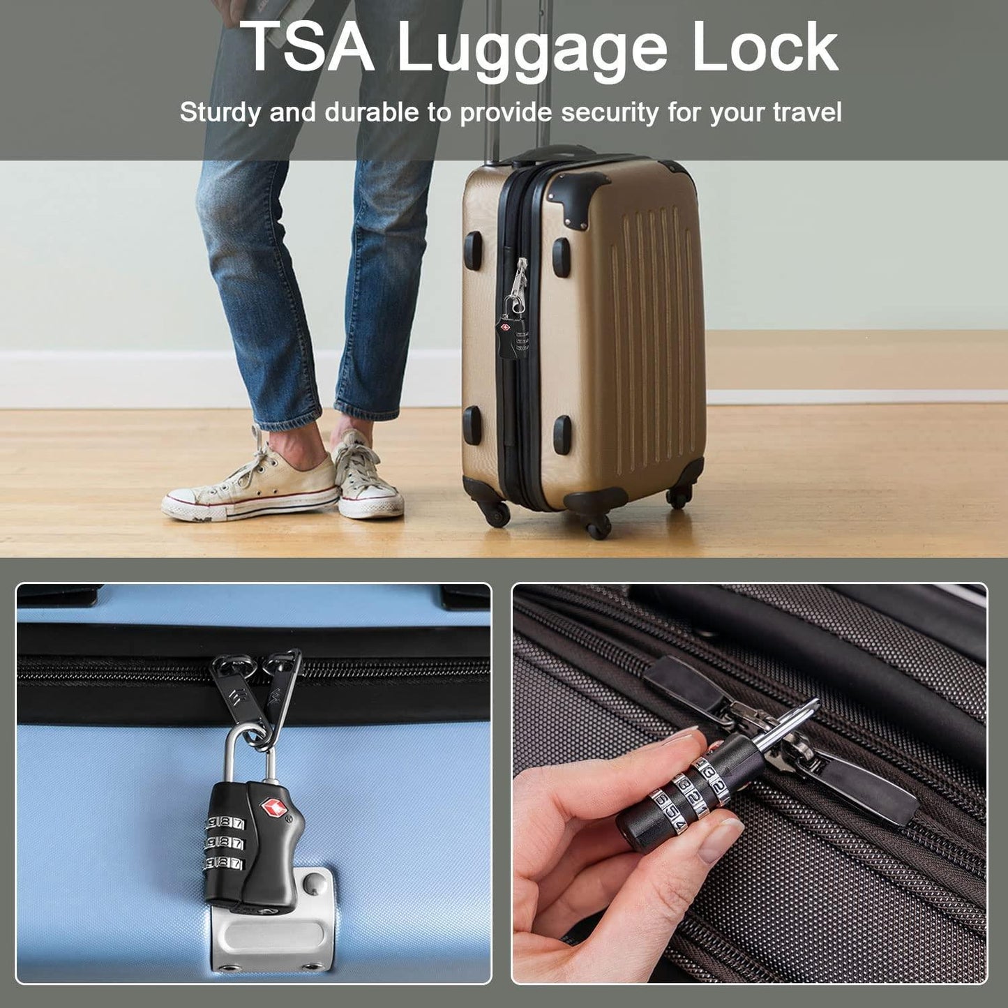 1PK TSA Approved Combination Padlock