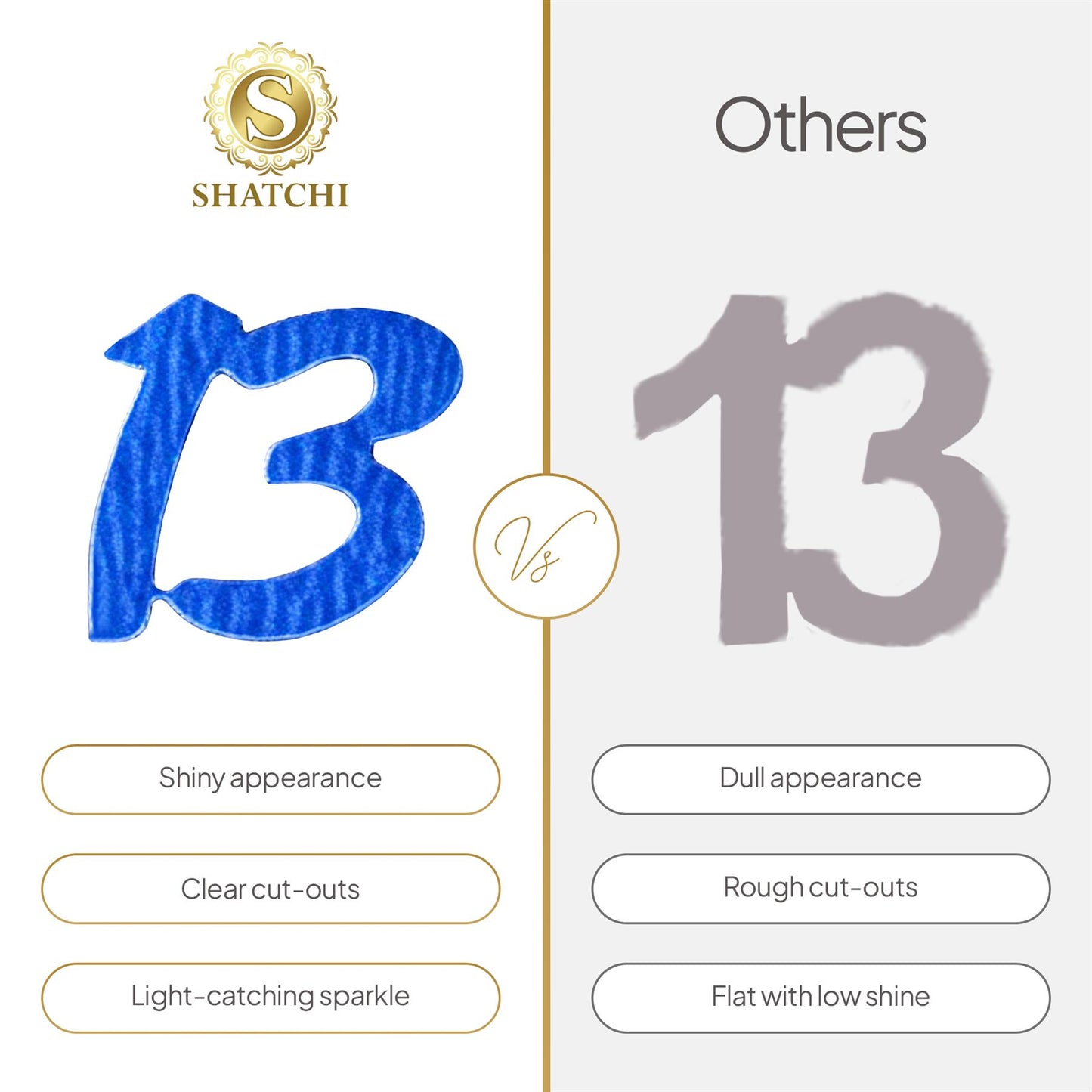 4-Pack 13th Birthday Blue and Silver Confetti