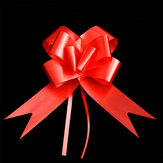 Red Pull Bows - 30pcs, 30mm