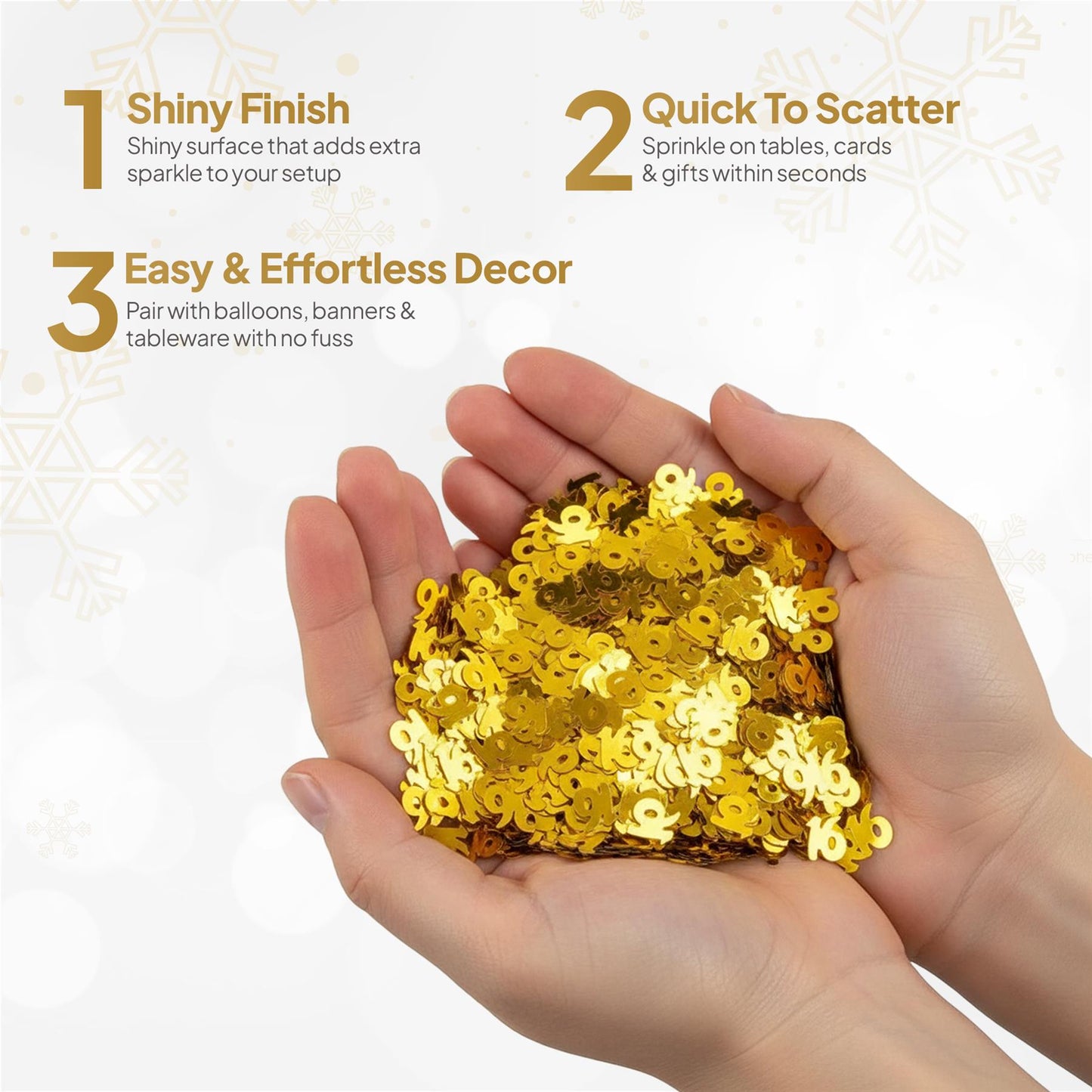 2 Packs of Gold 16th Confetti (14g)