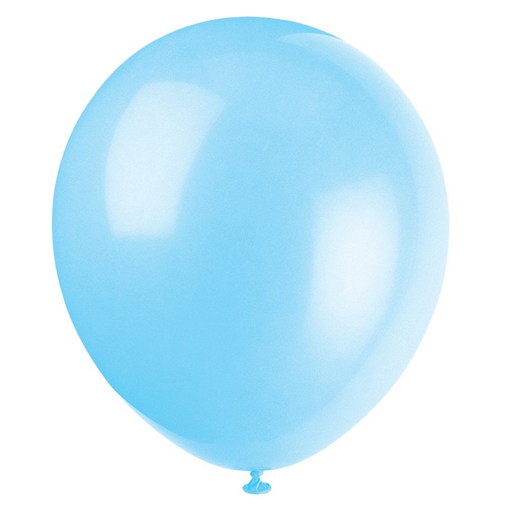 100 Light Blue Latex Balloons - 12"