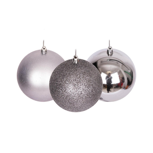 Baubles Mid Grey 6cm, 18pcs Set