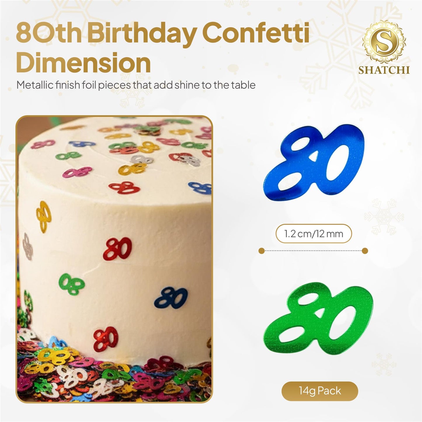 14g 80th Mix Happy Birthday Confetti