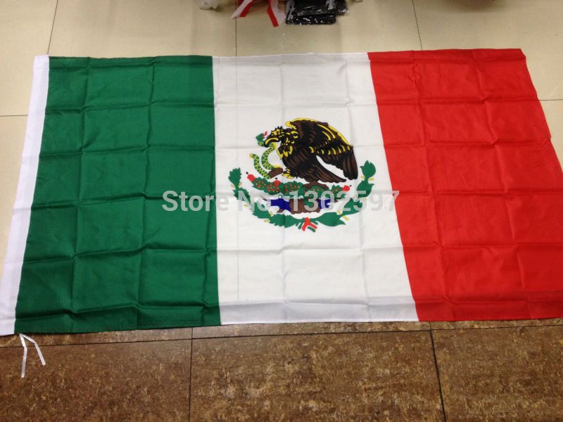 Mexico Flag 5x3ft With Eyelets