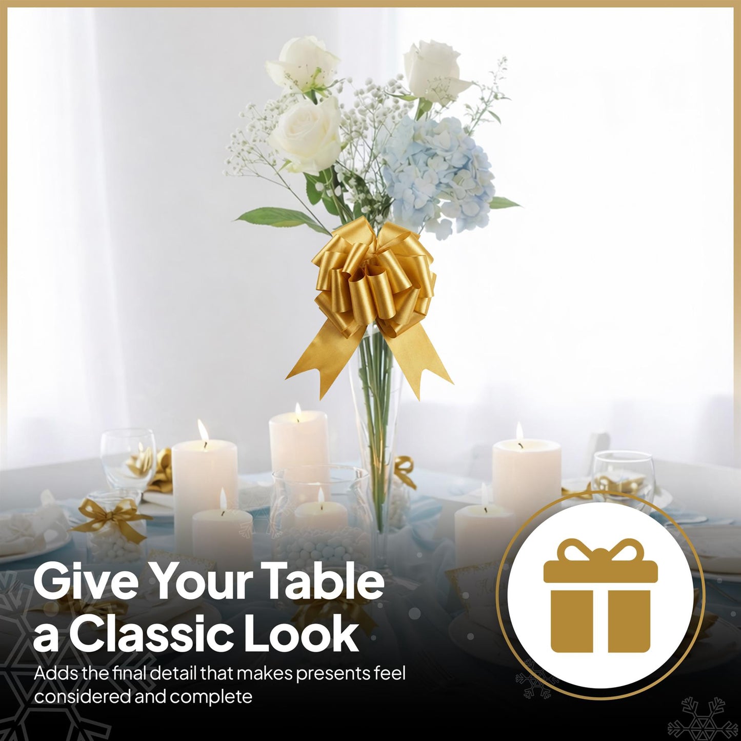 10 Gold Pullbows - 30mm