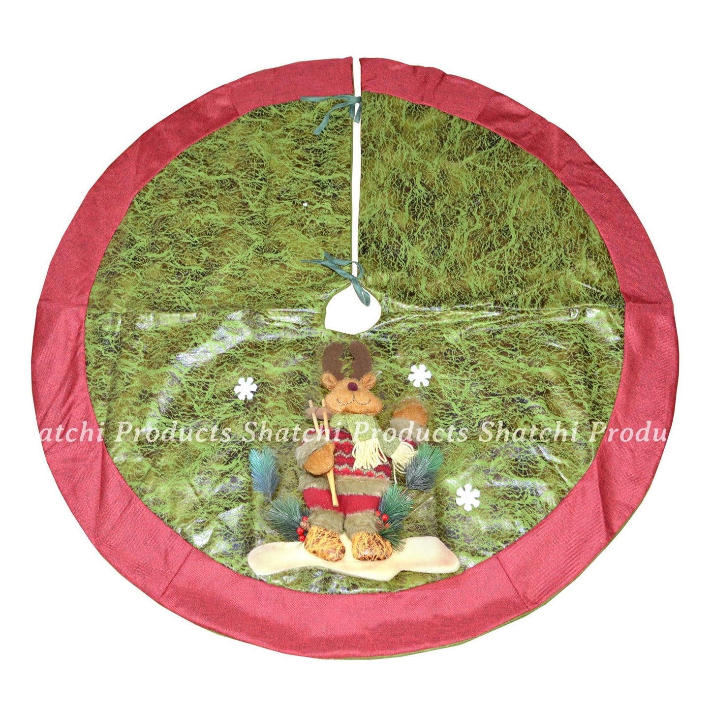 120cm Christmas Tree Skirt with 3D Reindeer