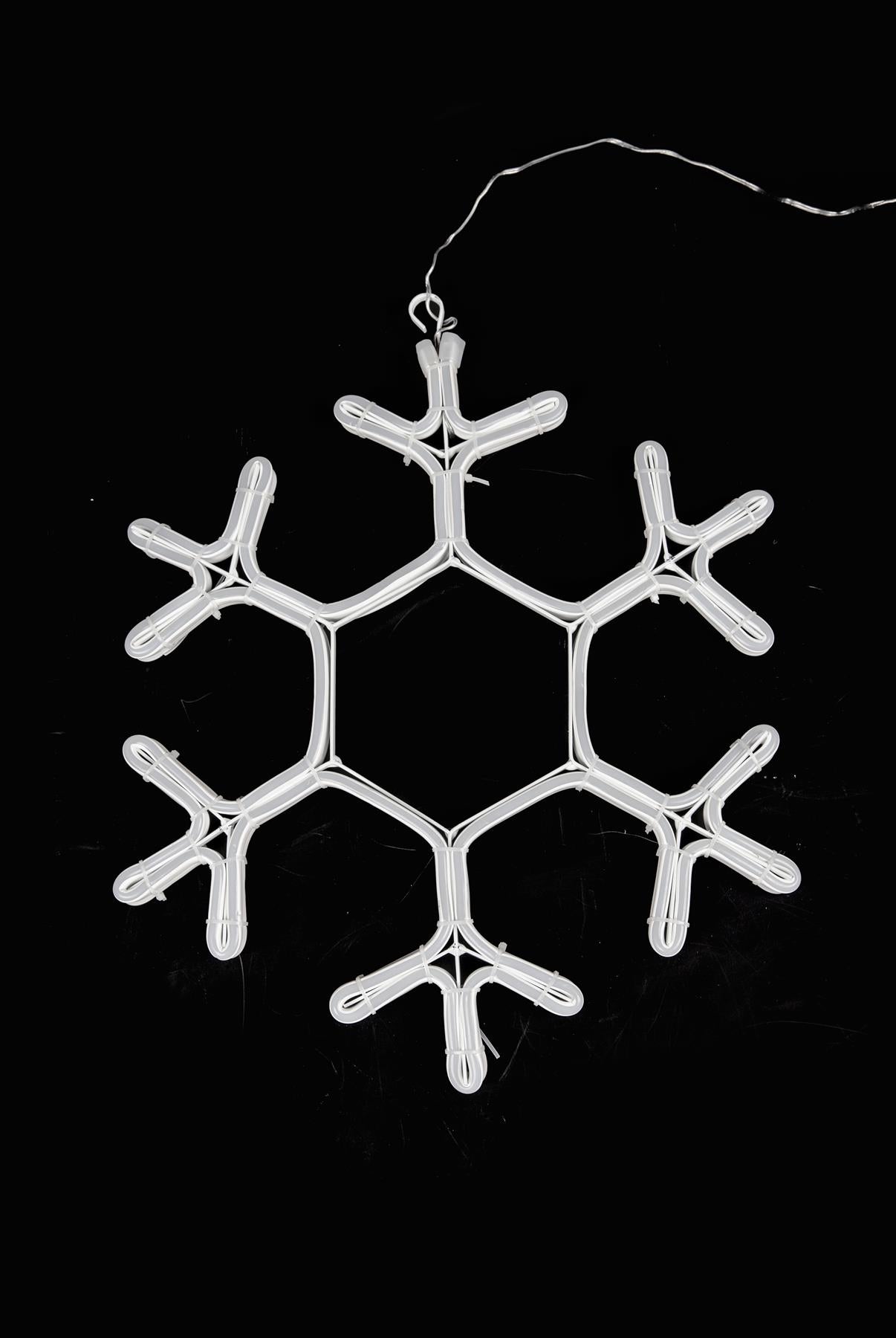 Snowflake Rope Light Silhouette - Warm White 38cm