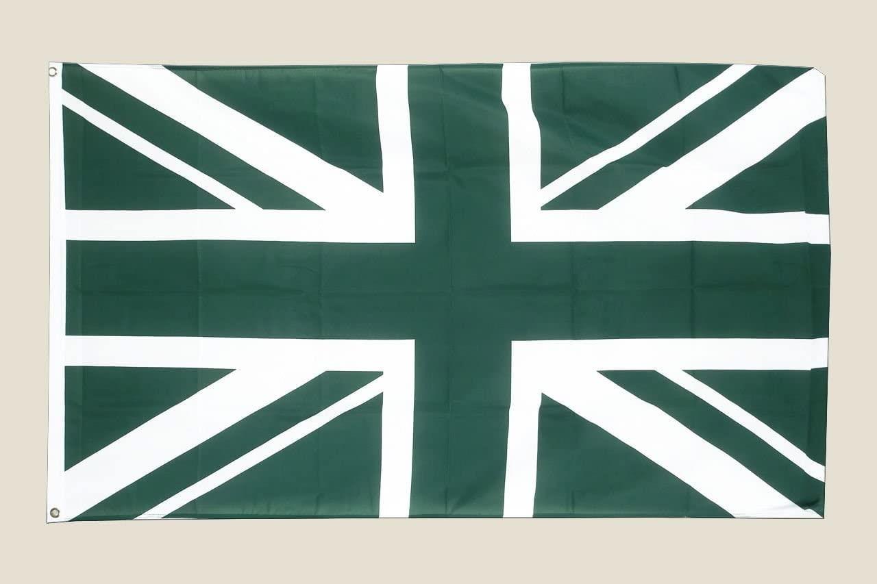 Union Jack Flag Green 5x3ft With Eyelets