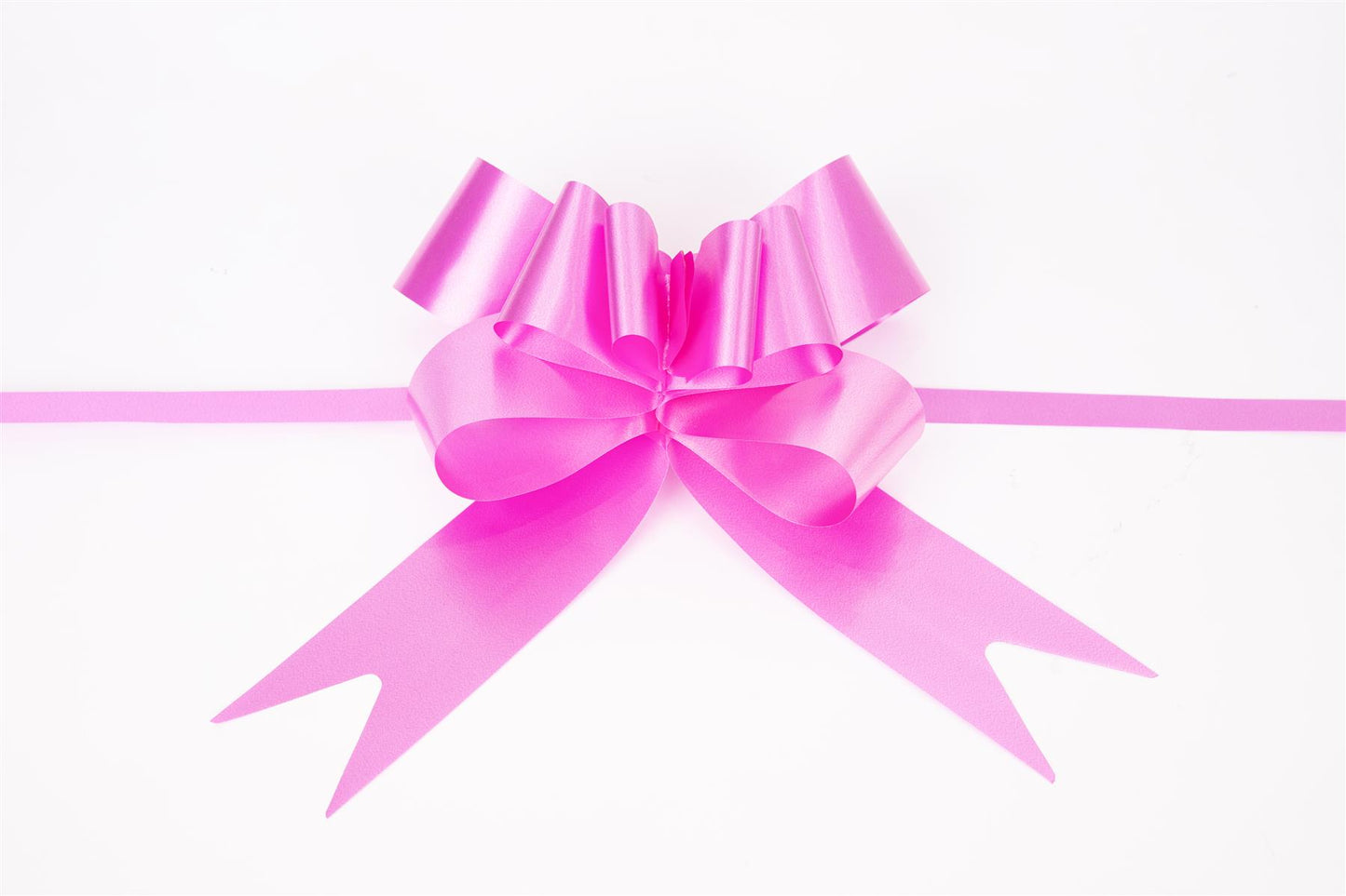 10 Hot Pink Pull Bows - 50mm