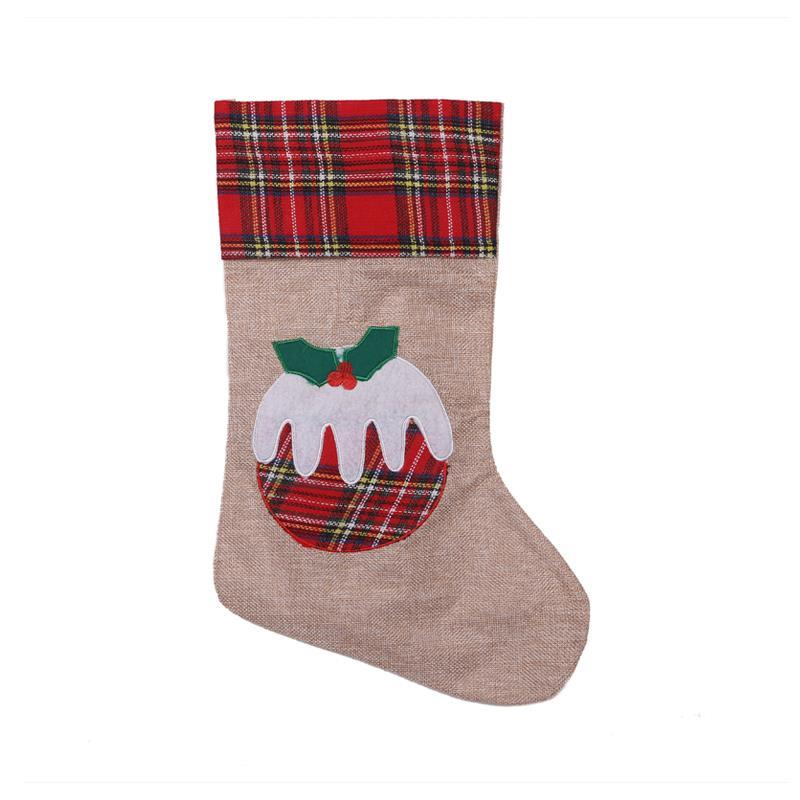 Christmas Stockings Christmas Pudding - 26x45cm