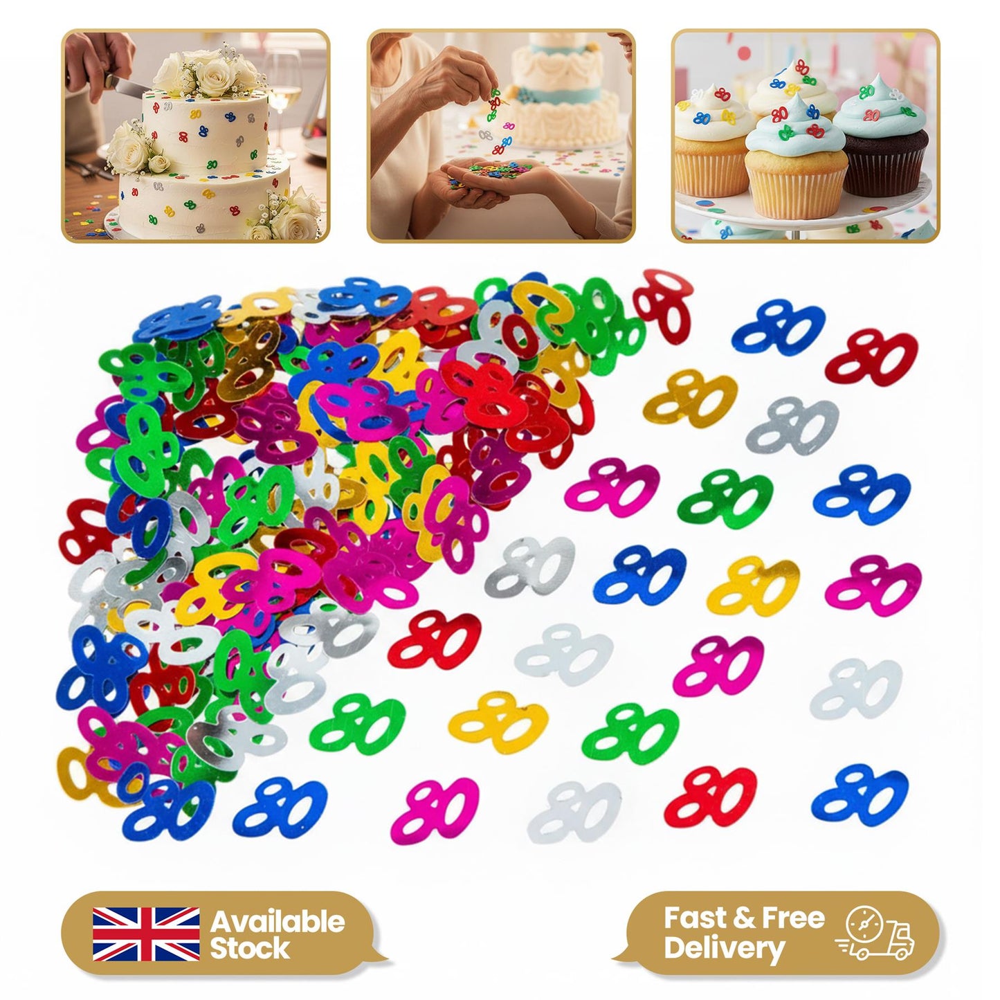 14g 80th Mix Happy Birthday Confetti
