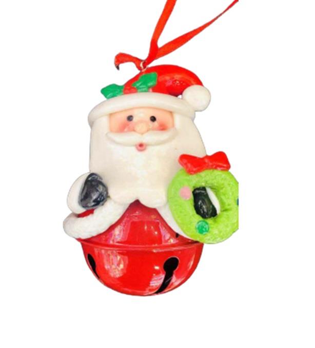 3 Ceramic Christmas Hanging Decoration Bells