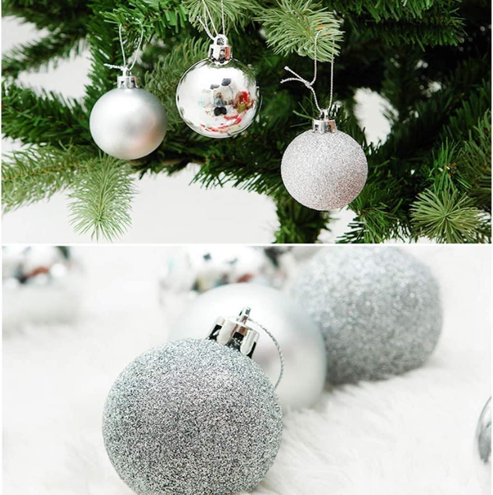 Silver Baubles 5CM 18PCS Sets