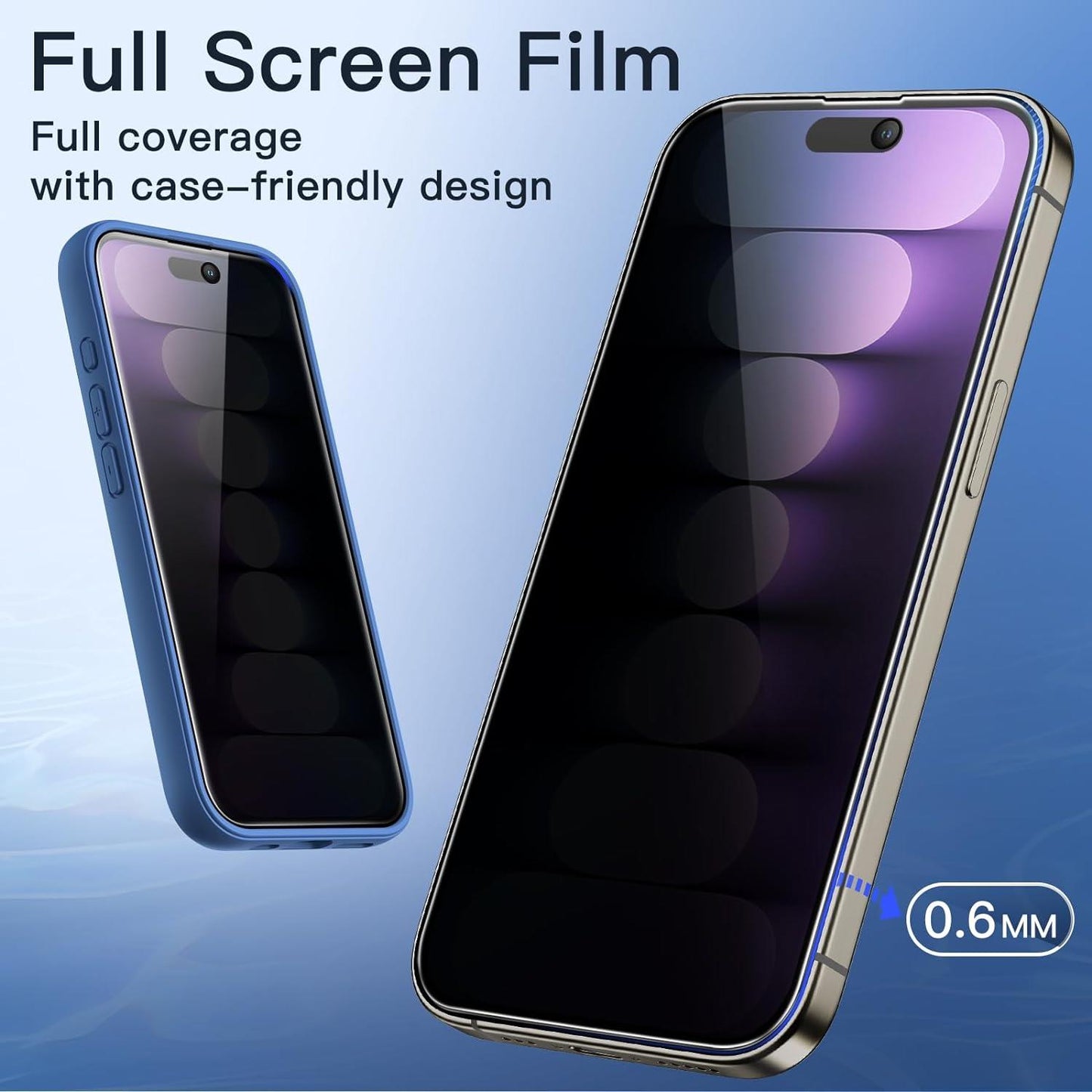 4pcs Set - Full Coverage Screen Protector & Camera Lens Protector for iPhone 15 Pro Max 6.7-Inch