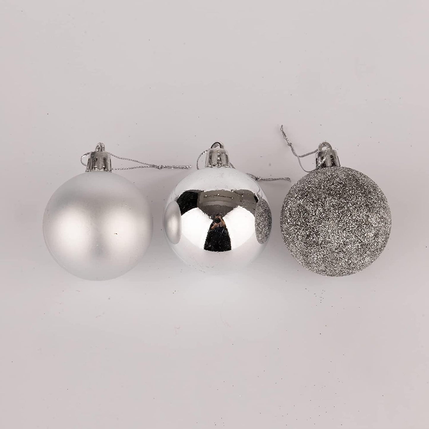 Silver Baubles 5CM 18PCS Sets