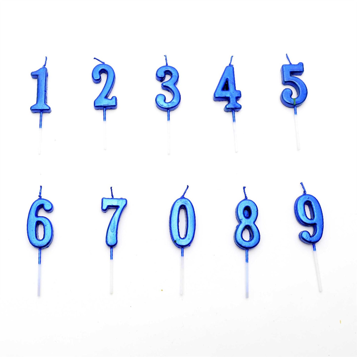 Blue 7 Number Candle