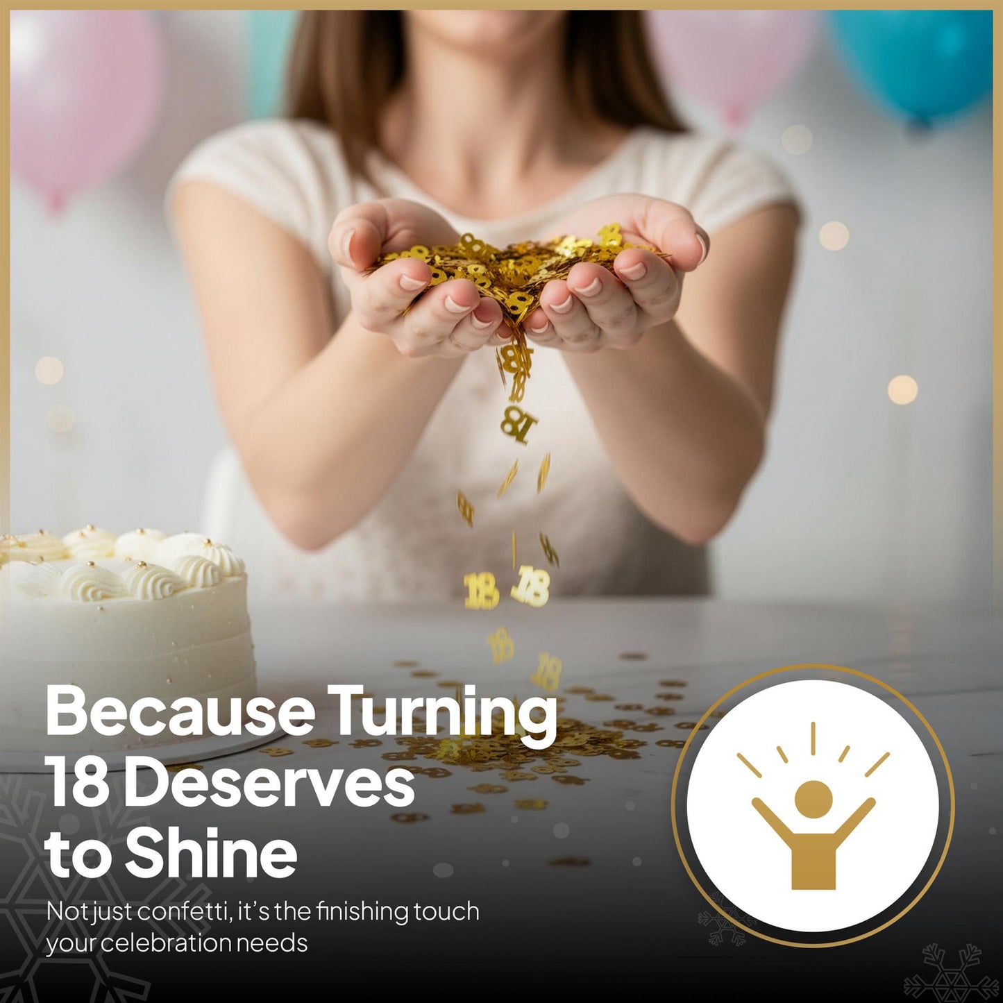 14g 18th Gold Happy Birthday Confetti