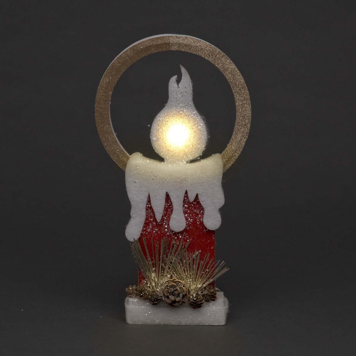 LED Red Foam Single Candle - 31cm, 1 LED