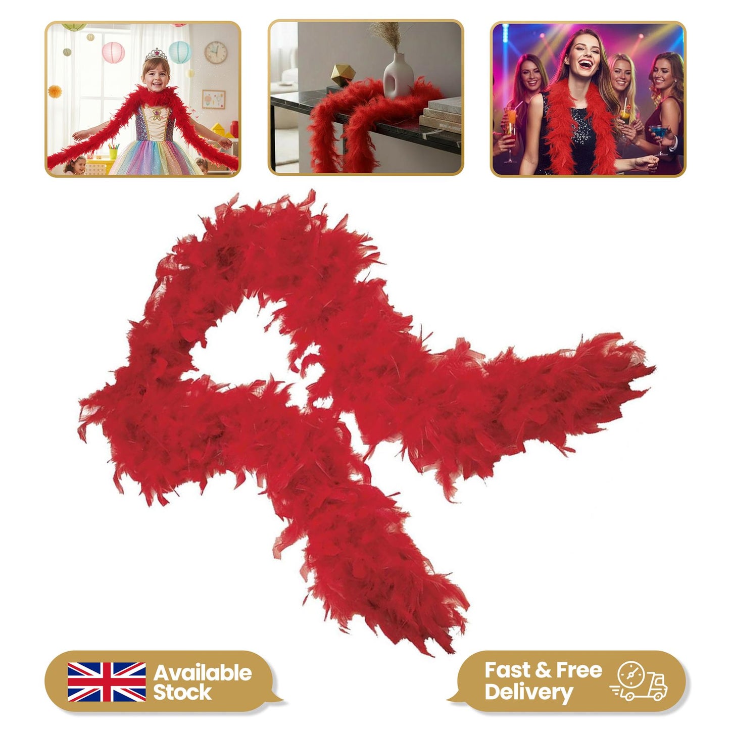 Red Feather Boa