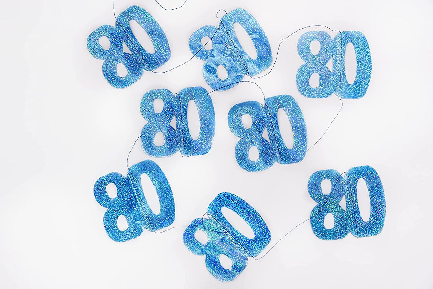 Blue Shimmer 80th String Decoration - 6x2m