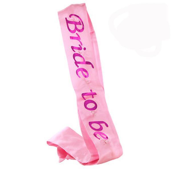 Shatchi BRIDE TO BE Flashing Sash - Pink