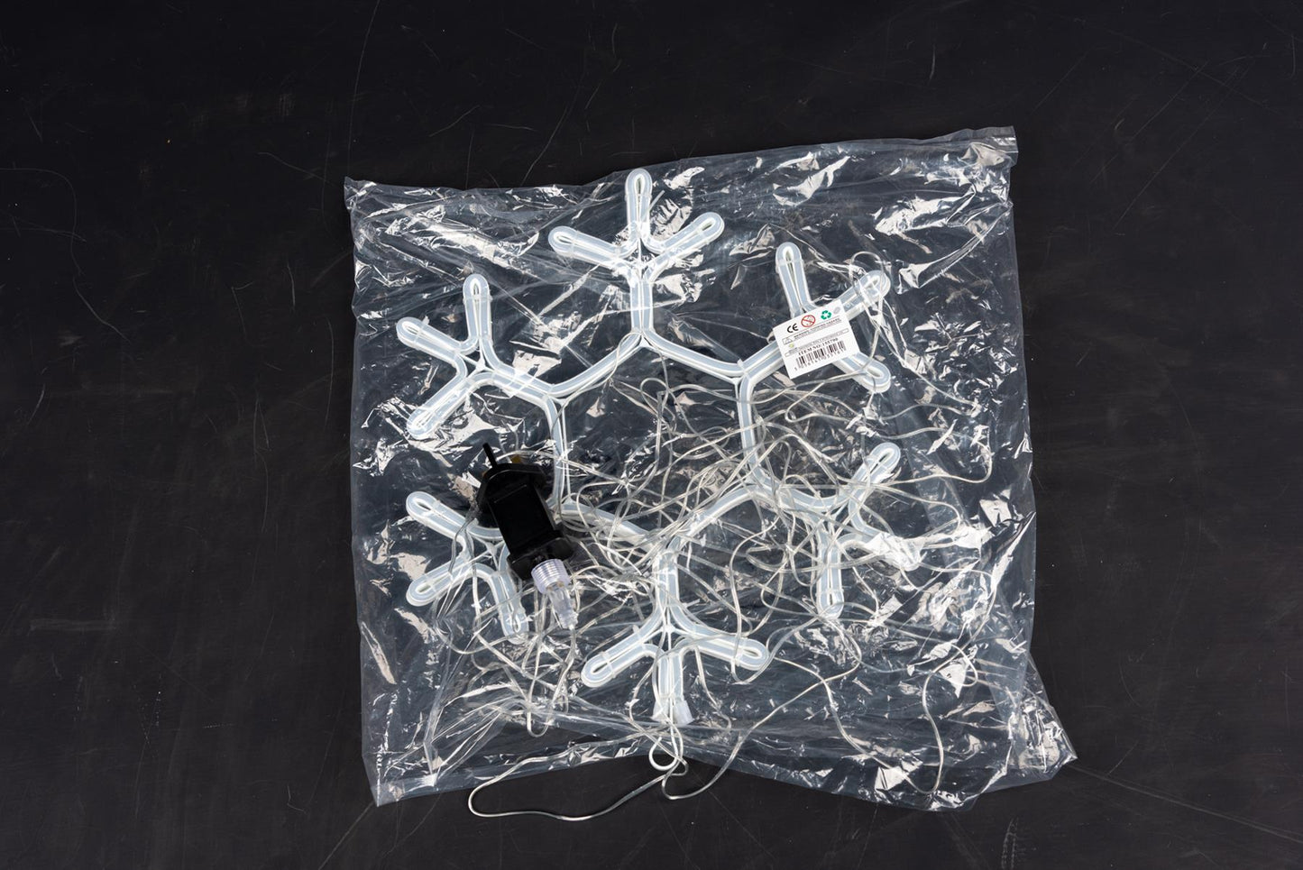 Snowflake Rope Light Silhouette - Warm White 38cm