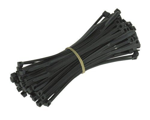 300 Black Nylon Cable Ties - 100mm x 2.5mm