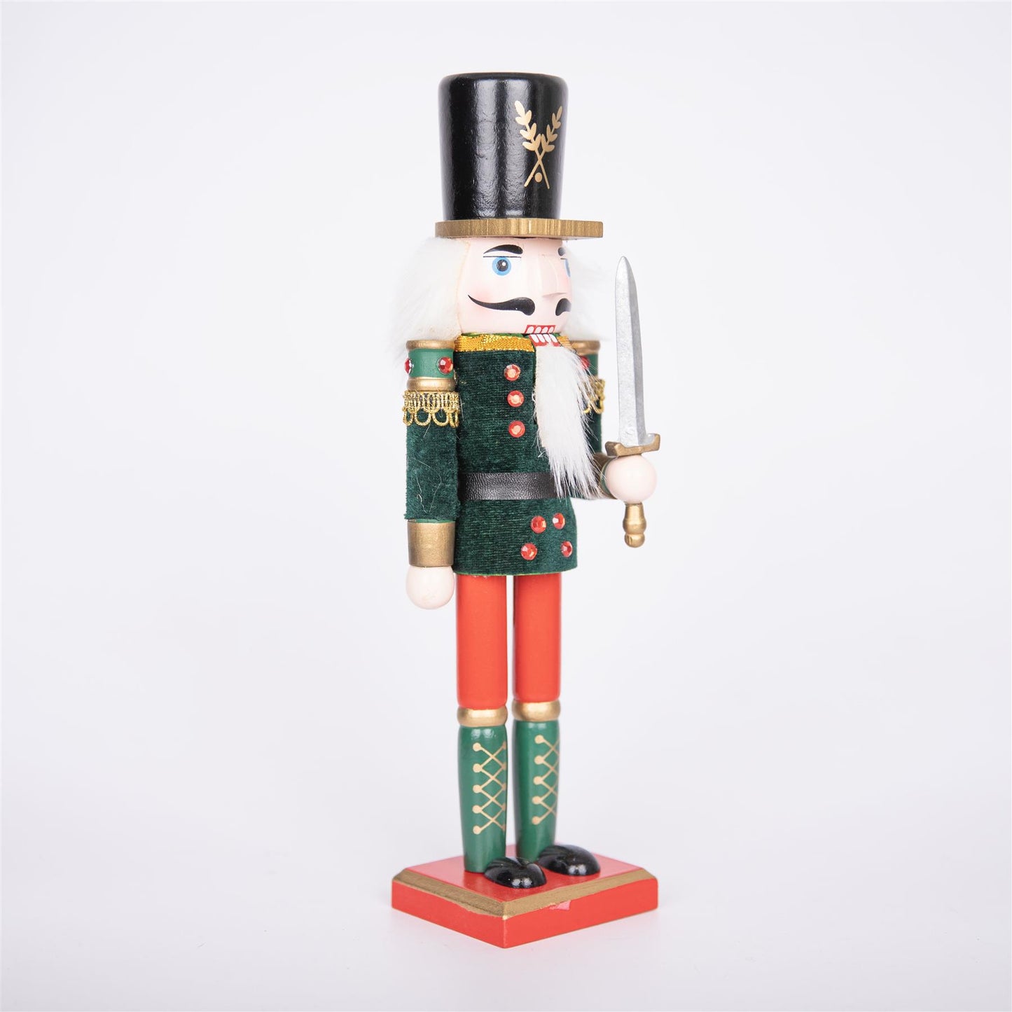 30cm Wooden Nutcracker Figures Christmas Ornament 3Pcs Set