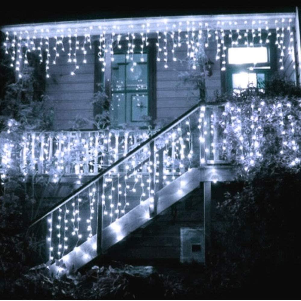 1200 Cool White LED Icicle Lights