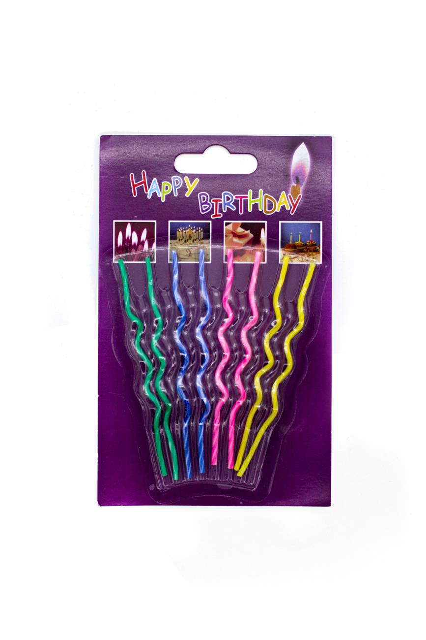 8 Spiral Birthday Candles