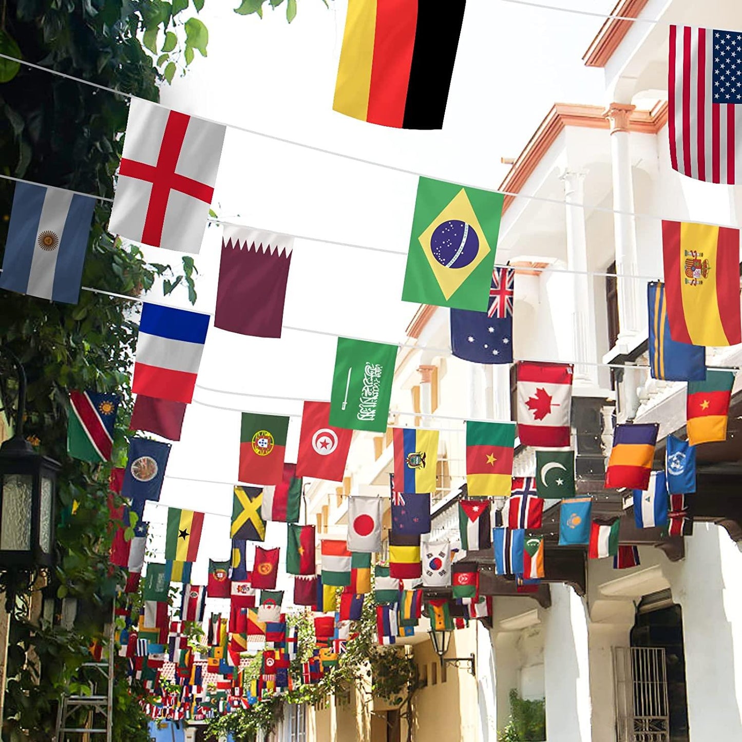 Football World Cup Bunting - 20x28cm, 12m, 32 Flags