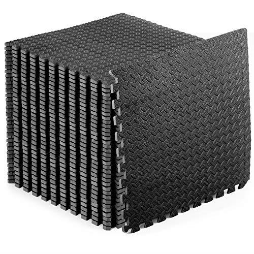 20 Black Puzzle Foam Mats (60x60x1.1cm)