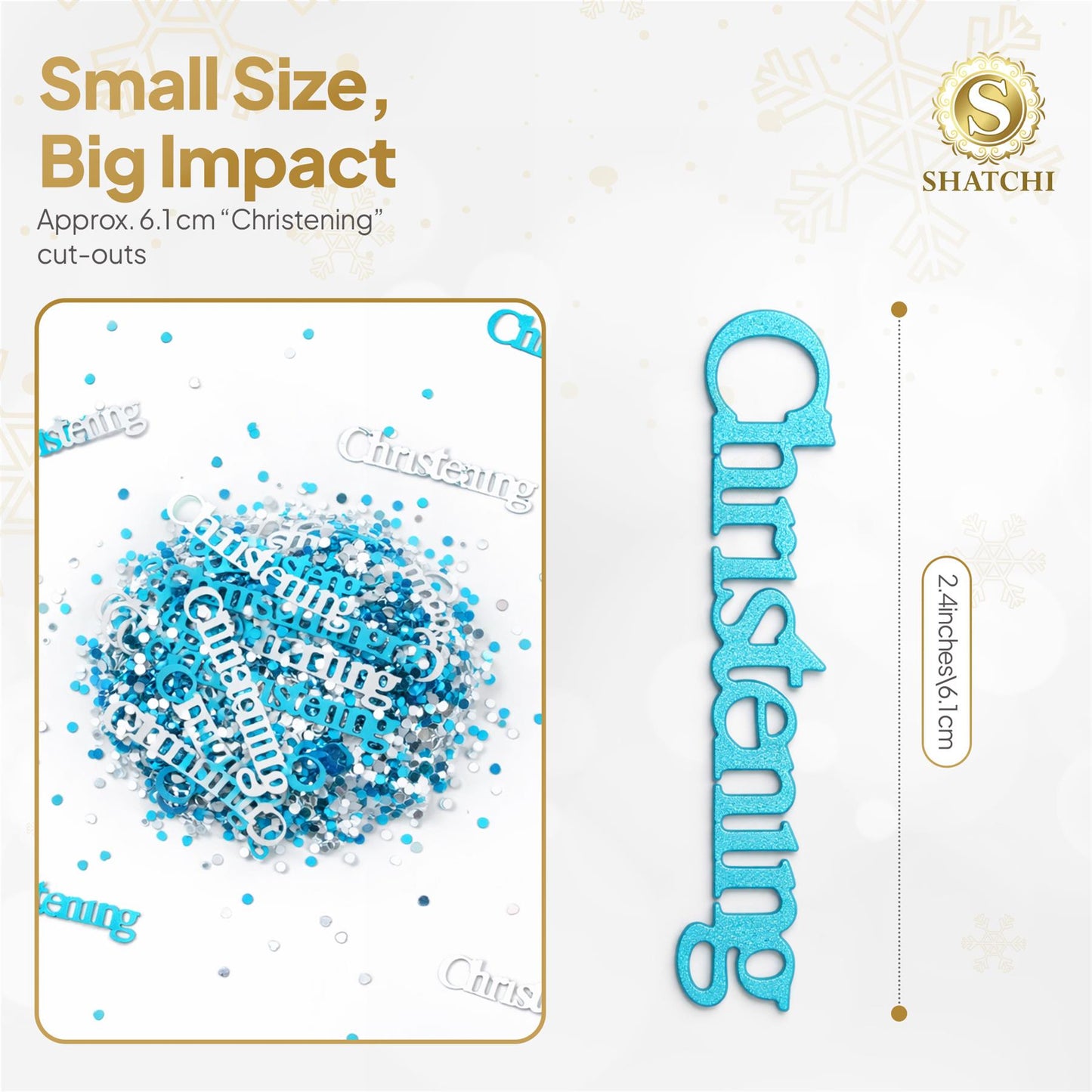 3 Packs of Blue Christening Confetti (14g)