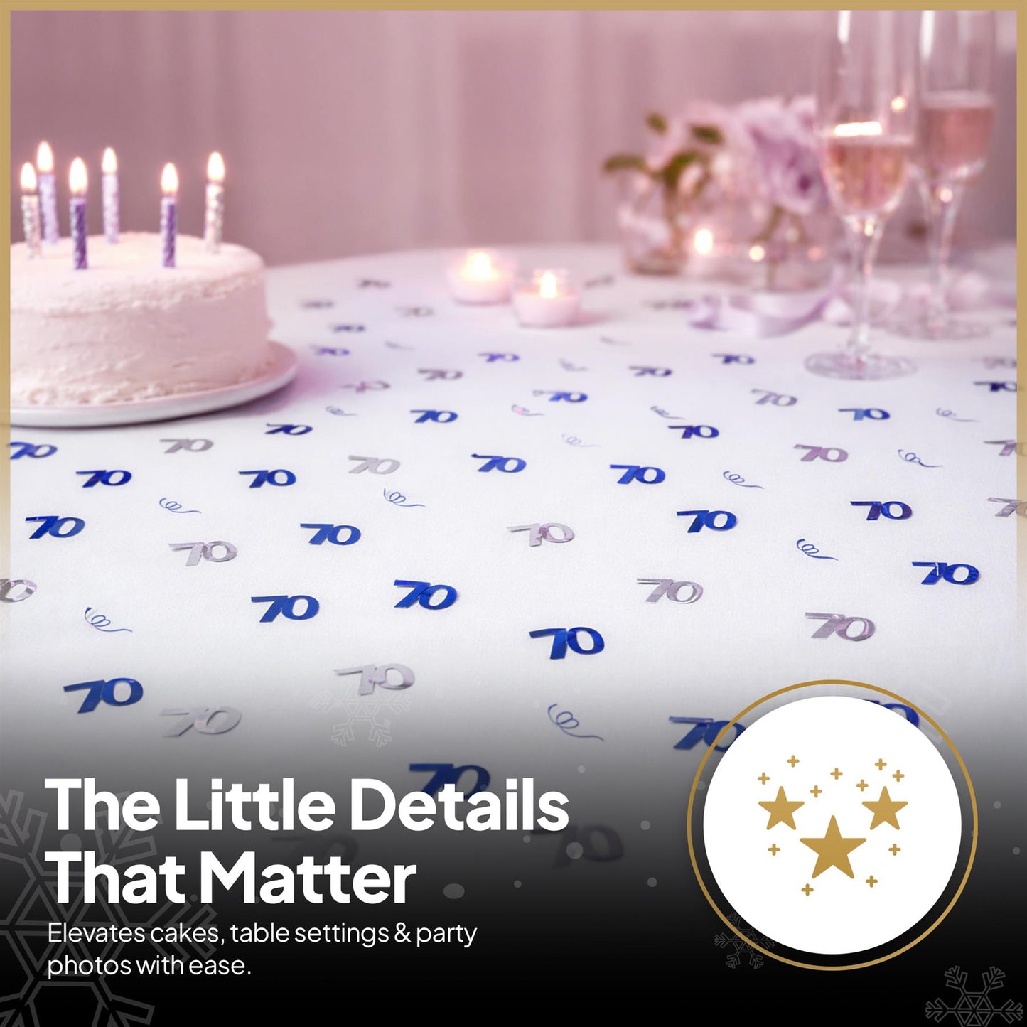 3 Packs of Happy Birthday Blue Colour Confetti