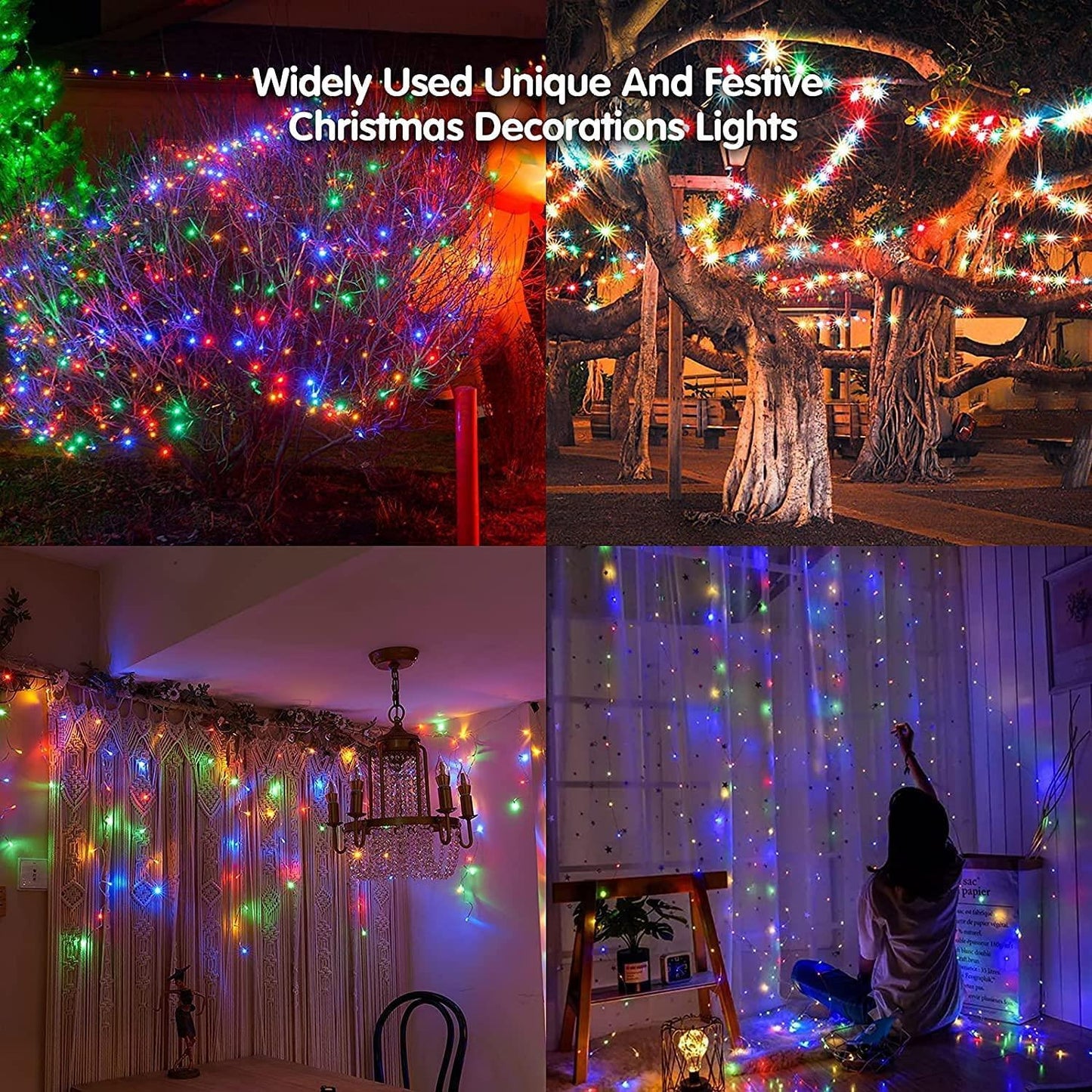 480 Multicolor LEDs Icicle String Fairy Lights