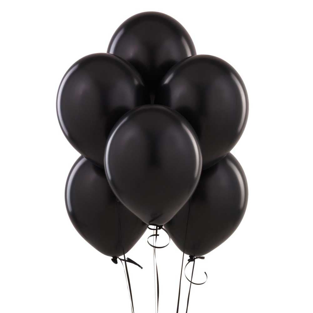 100pcs 12" Latex Black Balloons