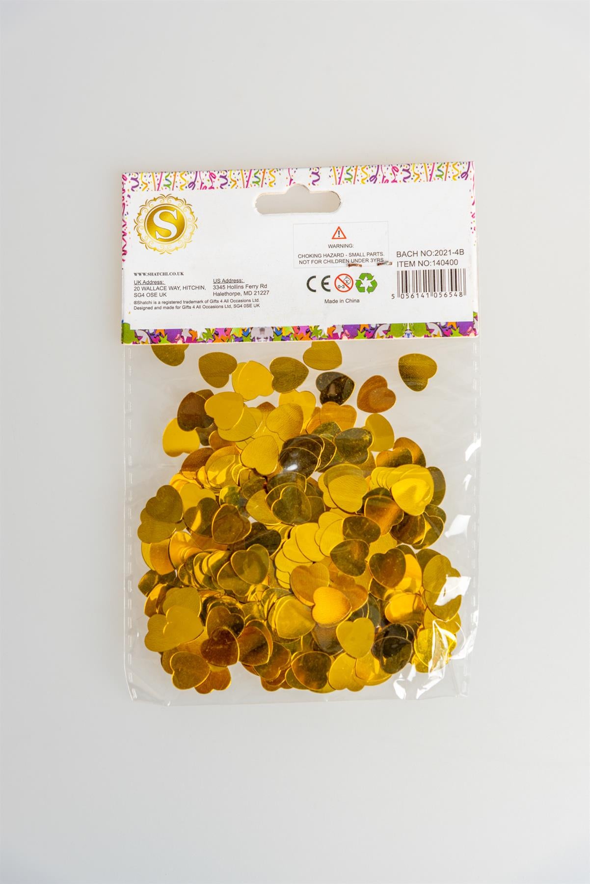 Heart Confetti Gold 14g, 1 Pack