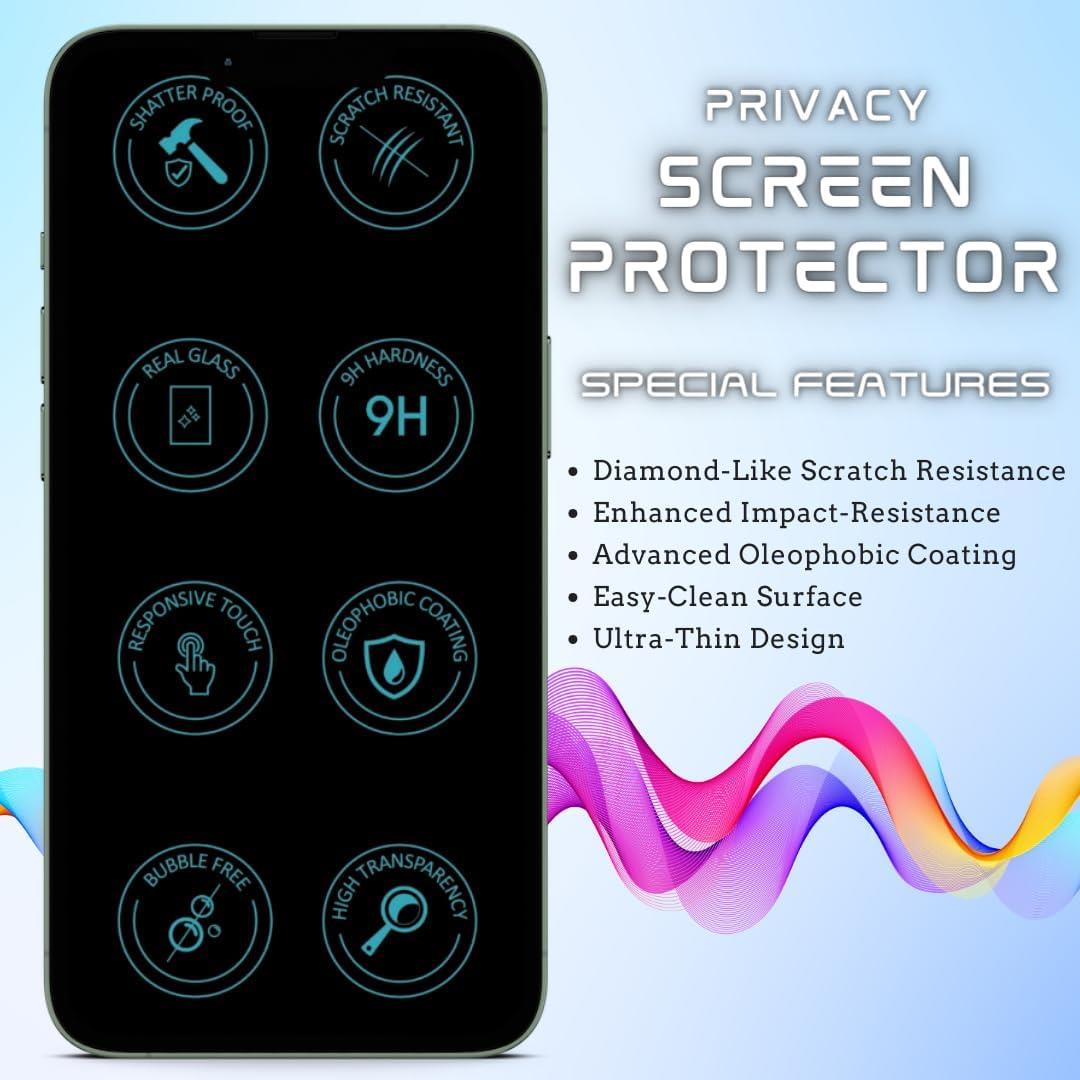 1 x Privacy Full Coverage Screen Protector for iPhone 15 Pro Max 6.7-Inch