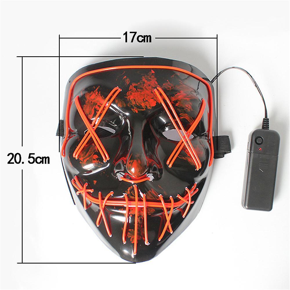 Halloween LED Stitched Purge Mask - RED