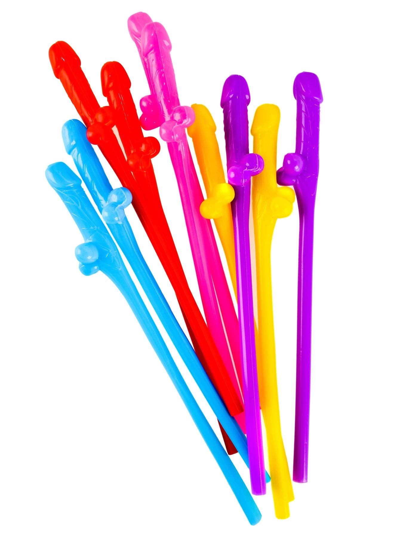 30 Coloured Willy Straws