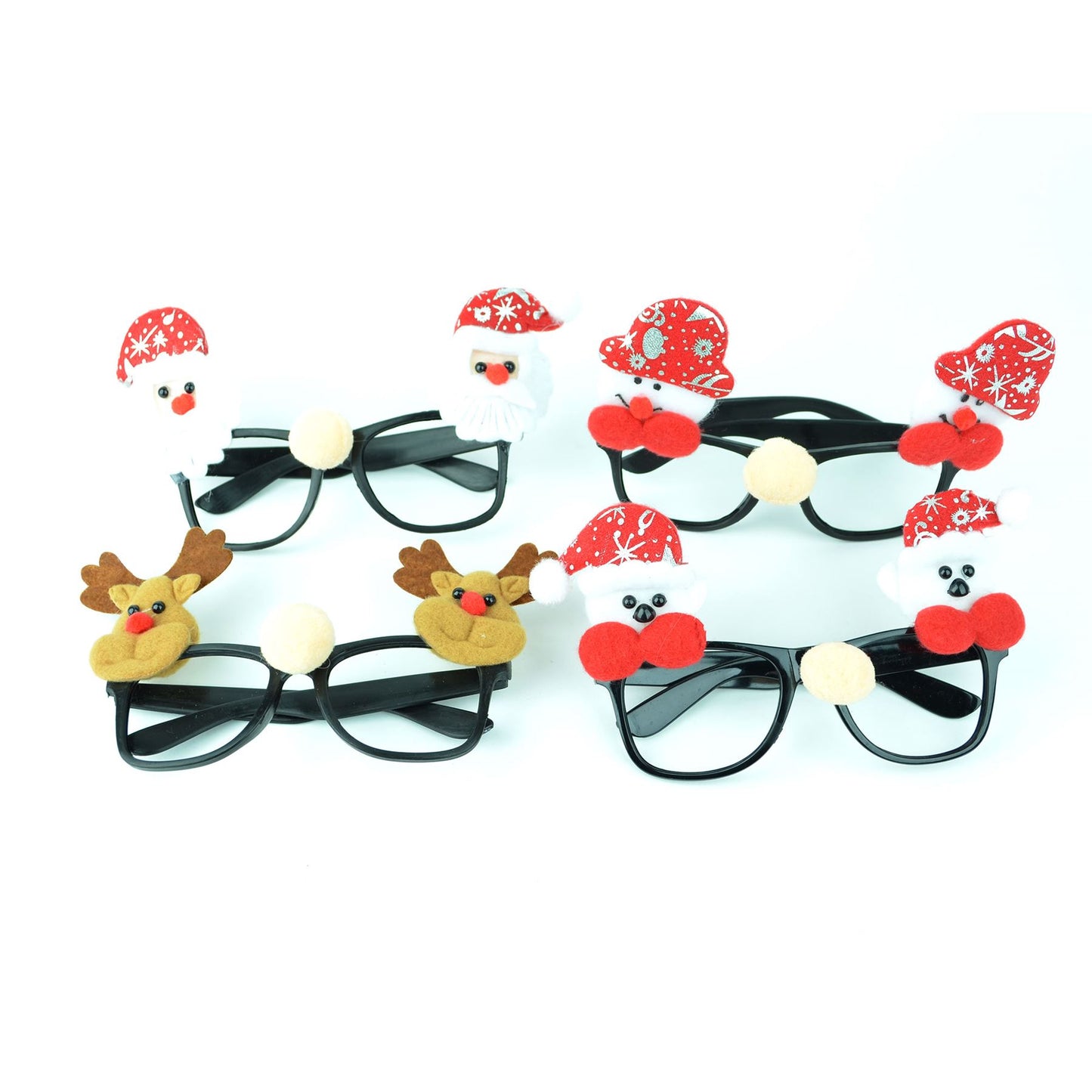 8 Christmas Glasses for Fancy Dress