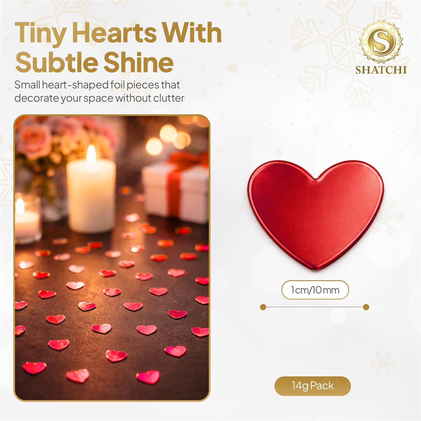 Heart Confetti Red 14g - 1pk