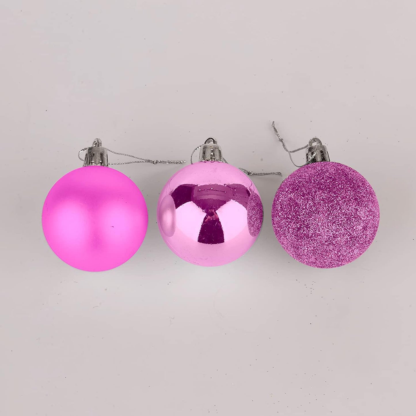 9 pcs Pink Baubles 5cm