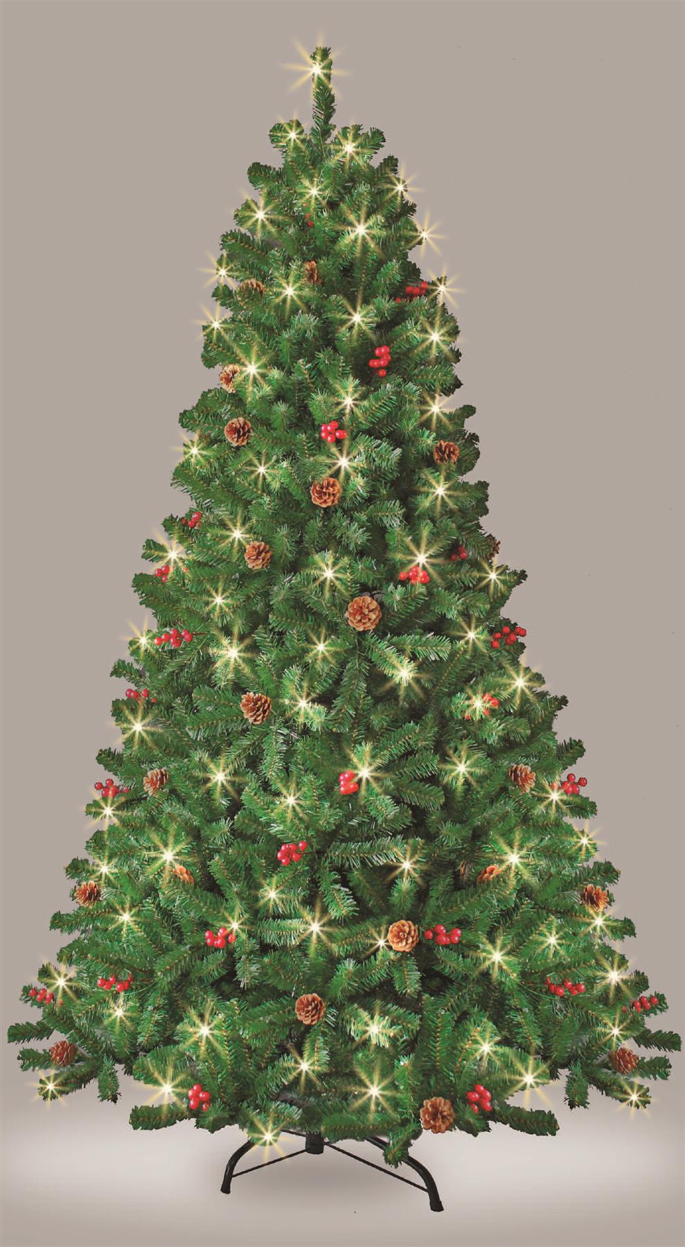 8ft Pre-Lit Maryland Fir Christmas Tree