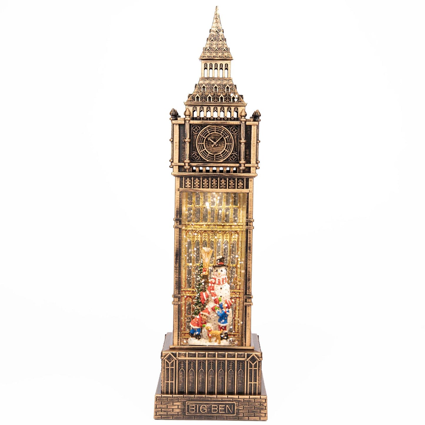 Big Ben Clock Tower Musical Snow Globe Lantern - 10x10x38cm