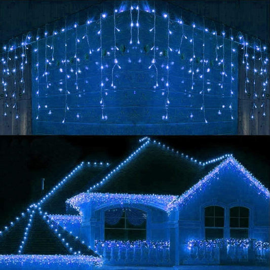 720 Blue LED Icicle Lights